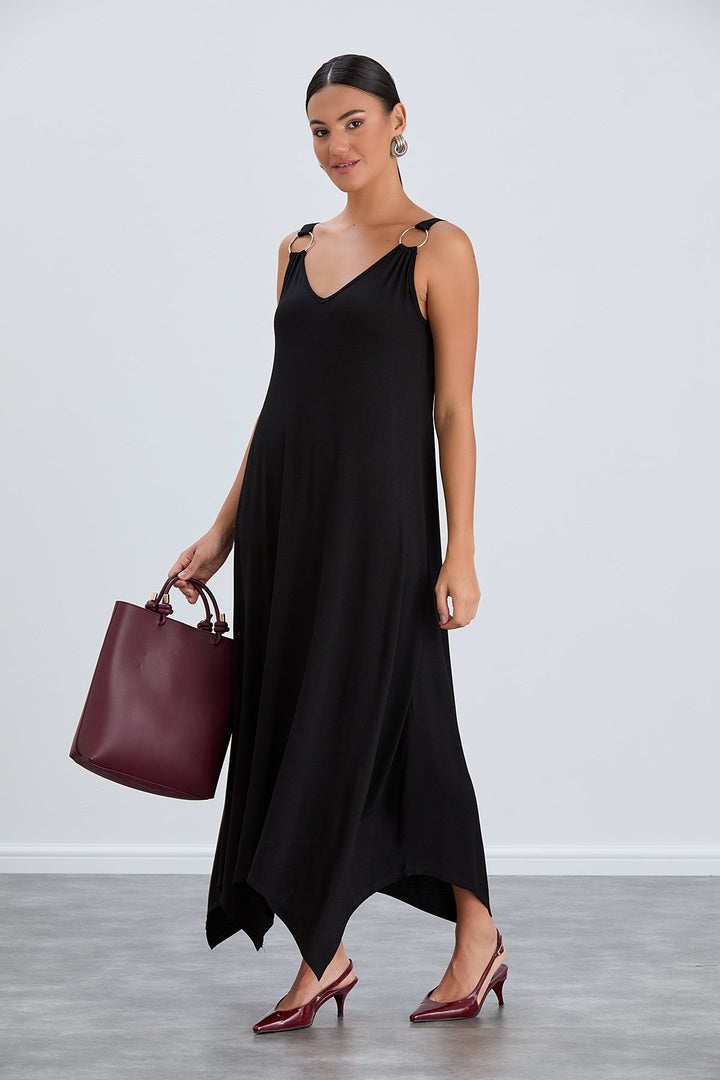 Black Loose fit oversize Maxi Dress