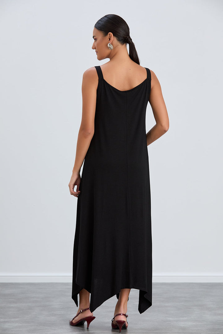 Black Loose fit oversize Maxi Dress