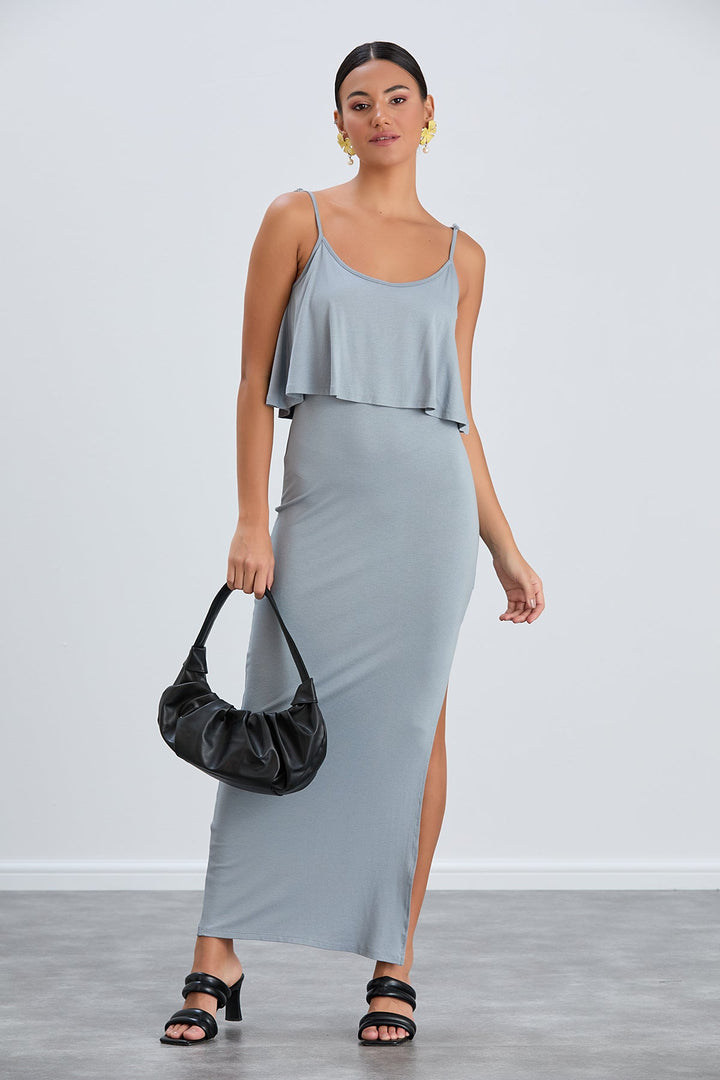 Cami Bodycon Maxi Dress in Grey