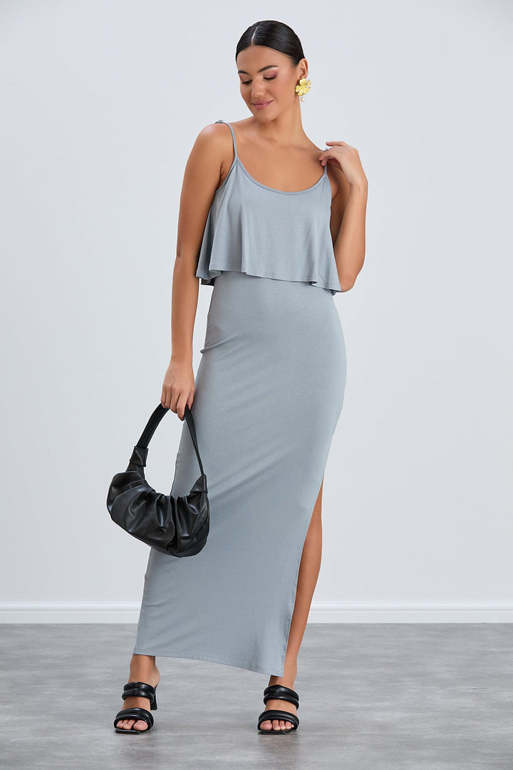 Cami Bodycon Maxi Dress in Grey