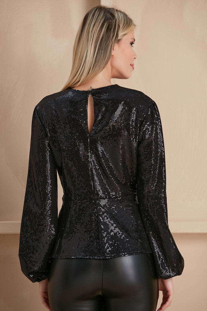 Jessica Sequin Wrap Top - jqwholesale.com