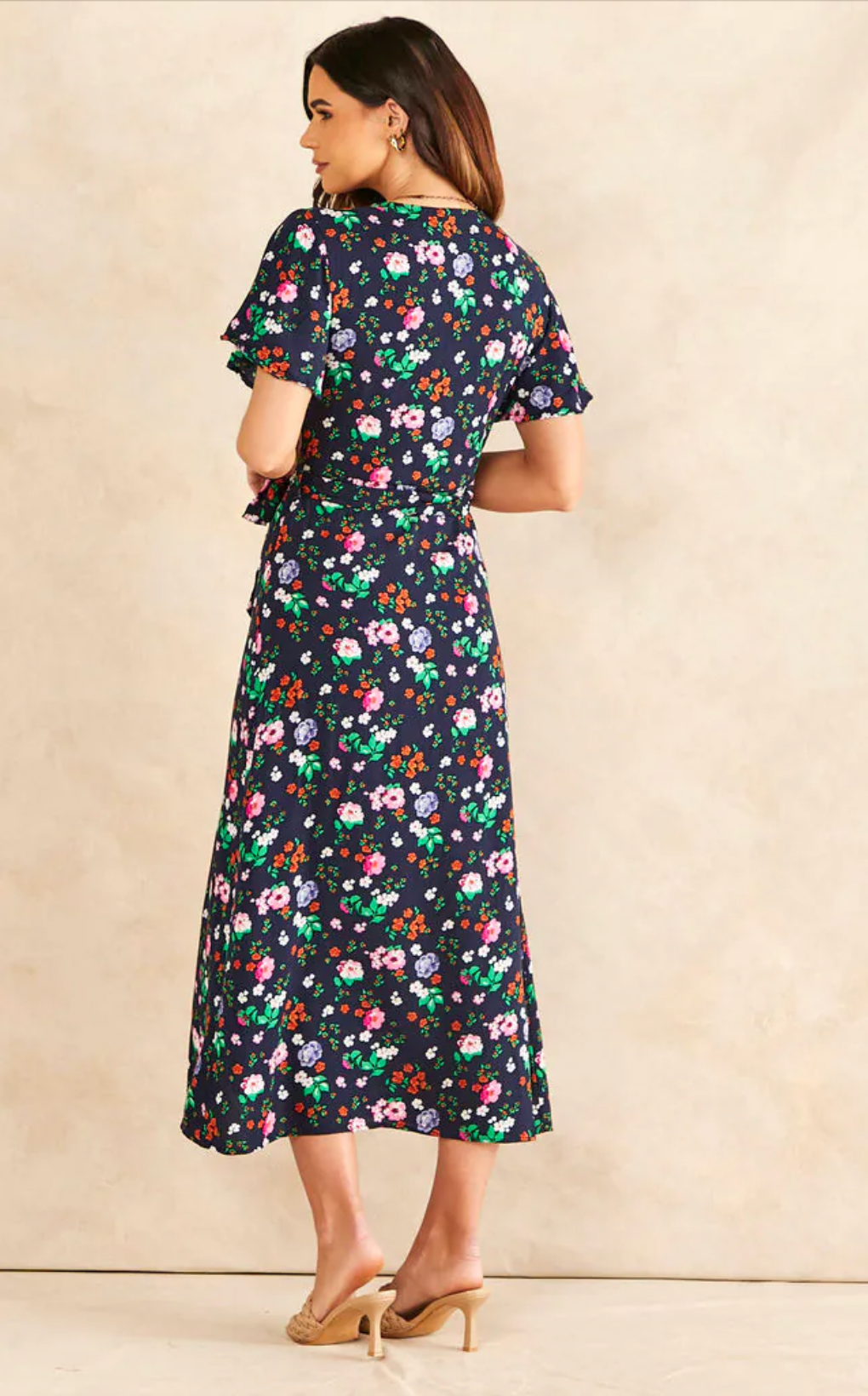 Wrap Midi Dress in print - jqwholesale.com