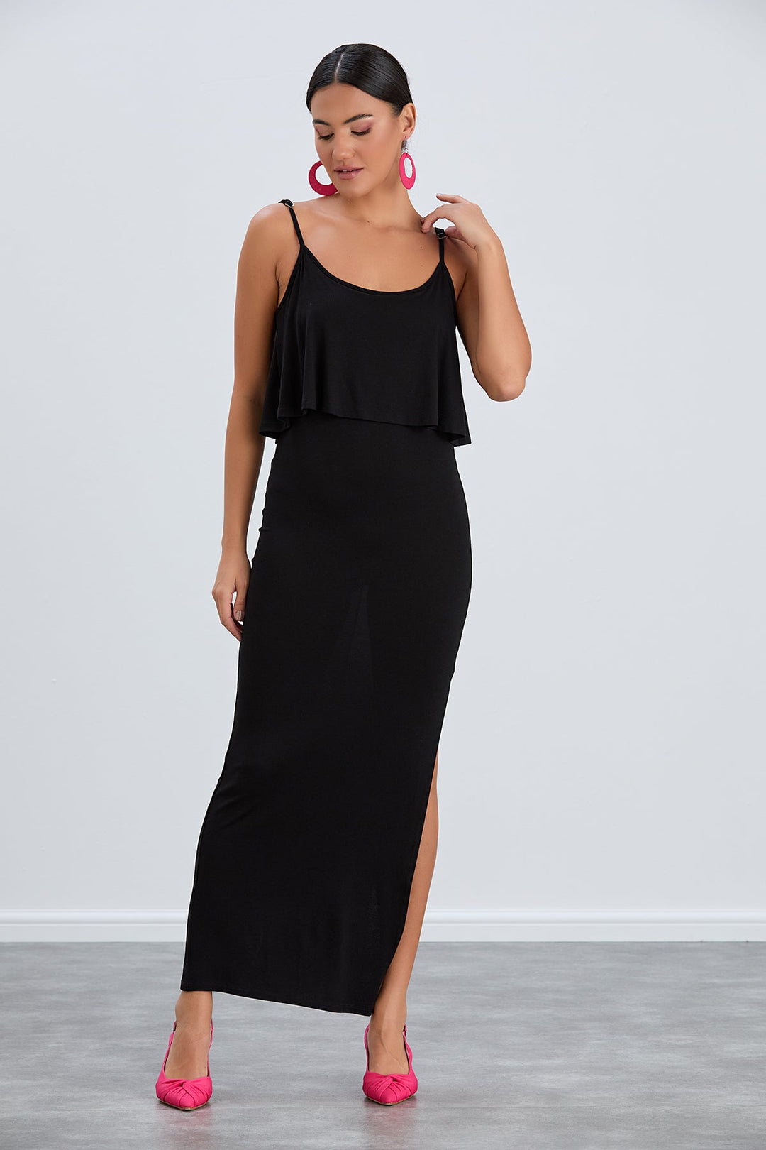 Cami Bodycon Maxi Dress in Black