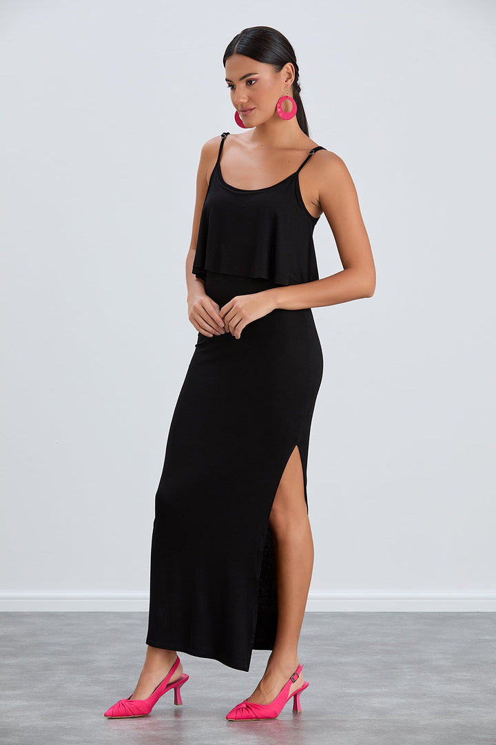 Cami Bodycon Maxi Dress in Black