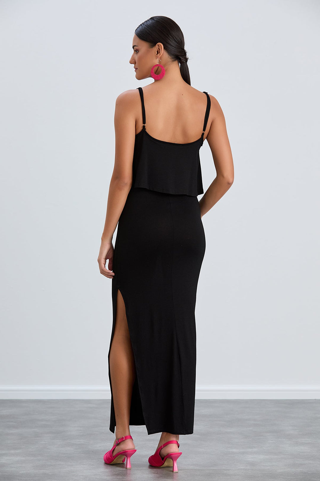 Cami Bodycon Maxi Dress in Black