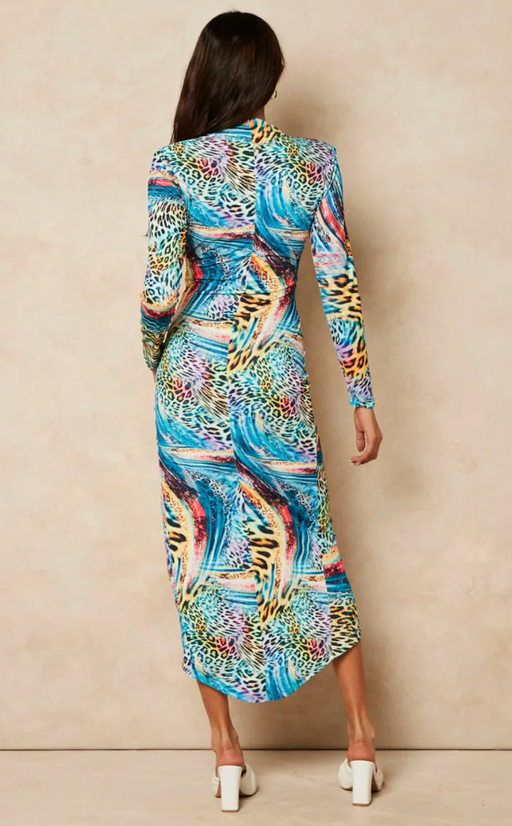 Forever Wrap Midi dress with front Slit - jqwholesale.com