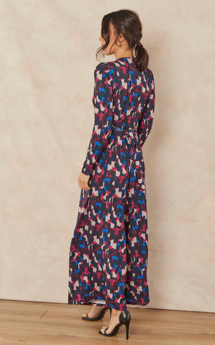 Wrap Culotte Jumpsuit in Print - jqwholesale.com