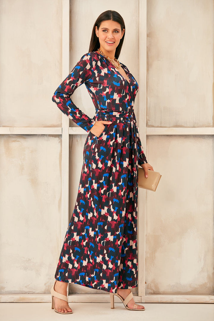 Wrap Culotte Jumpsuit in Print - jqwholesale.com