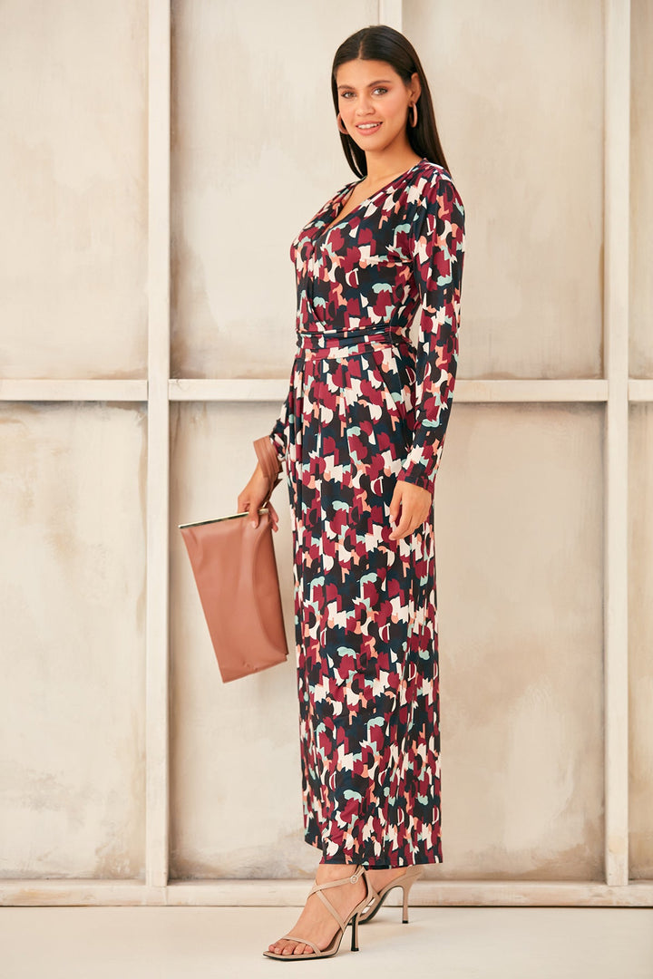 Wrap Culotte Jumpsuit in Print - jqwholesale.com