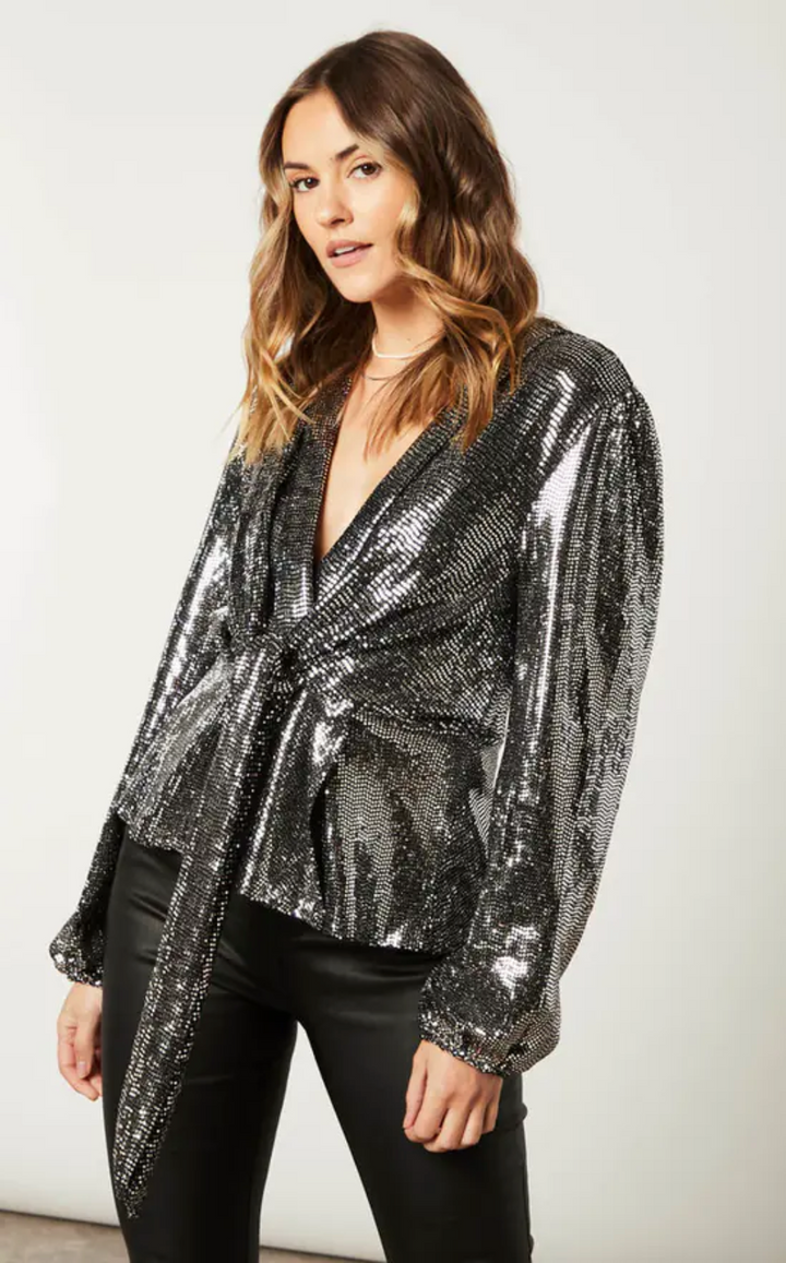 Jessica Sequin Wrap Top - jqwholesale.com