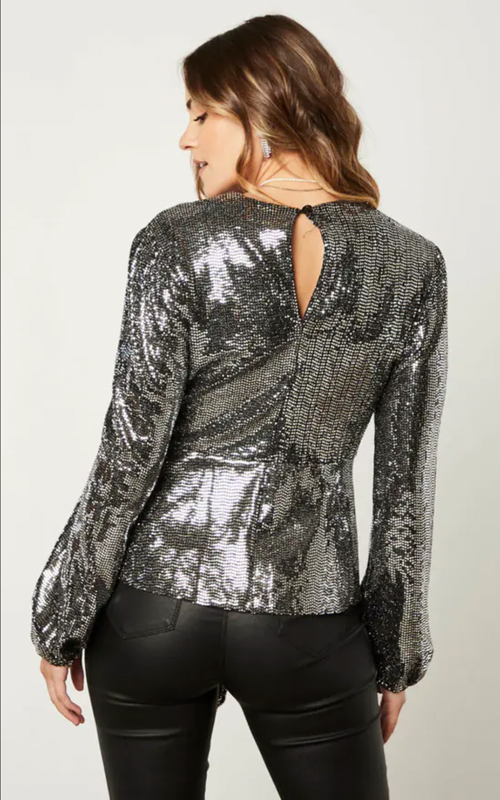 Jessica Sequin Wrap Top - jqwholesale.com