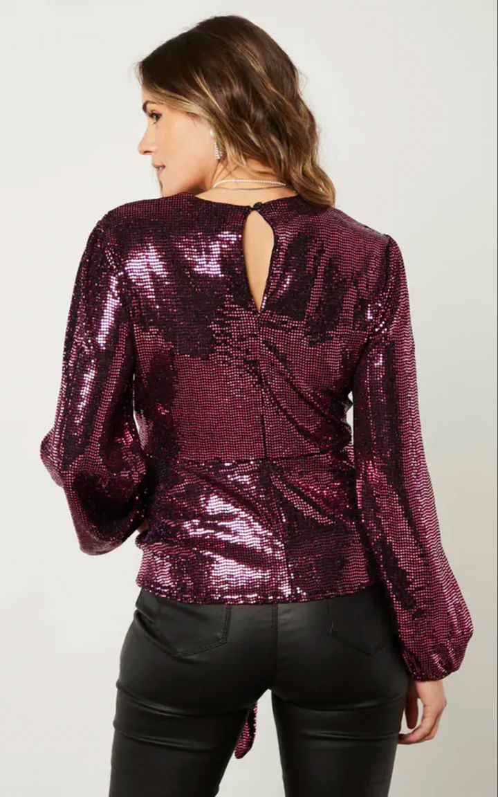 Jessica Sequin Wrap Top - jqwholesale.com