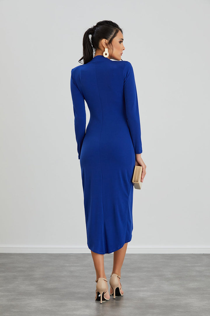 Forever Wrap Midi dress with front Slit - jqwholesale.com